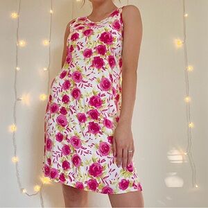 Vintage rosette simple shift dress